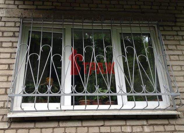 сварная дутая решетка с кружочками