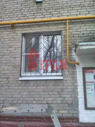 стальная сварная решетка с ромбическими узорами фото №2